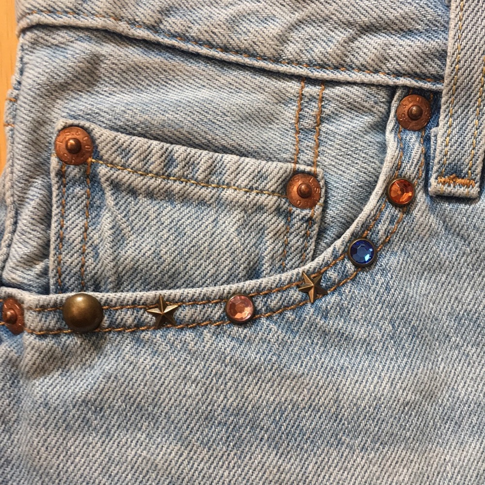 Levi 501 Bedazzled Jean Cut-off Shorts